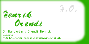 henrik orendi business card